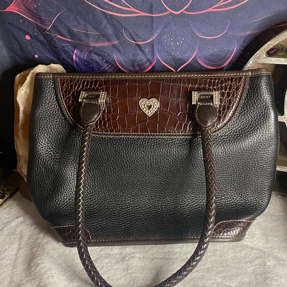 EUC Vintage Brighton Stacey Croc Embossed Bag and Wallet - Picture 5 of 11